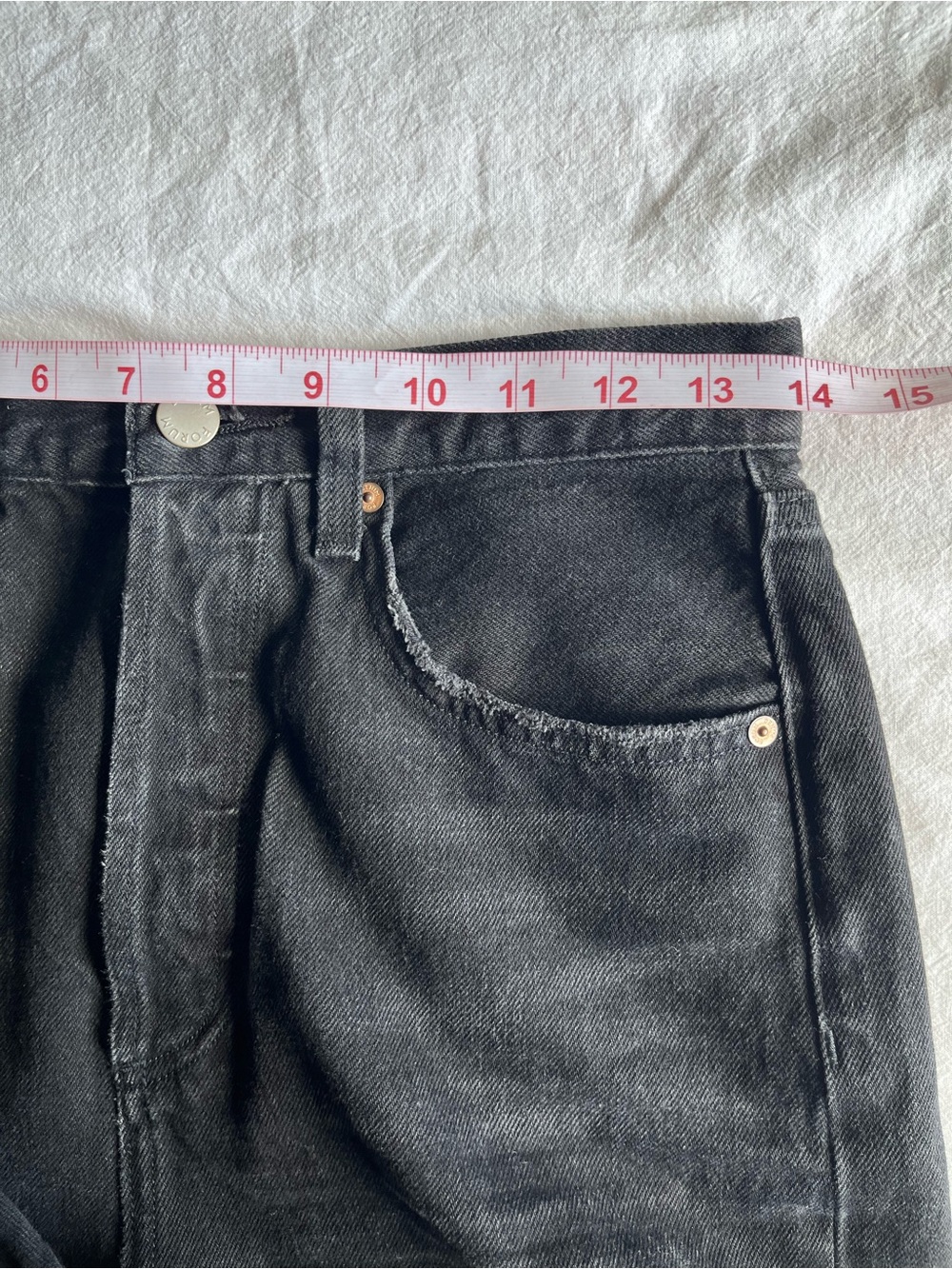 Aritzia Denim Forum The Joni High Rise Loose Black Distressed Jeans Size 24 - Picture 5 of 16
